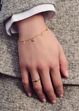 Ravi bracelet Forgyldt Maanesten